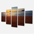 thumbnail image 2 of Foot printed Sandy Ocean Beach - Seashore Canvas Art Print, 2 of 3