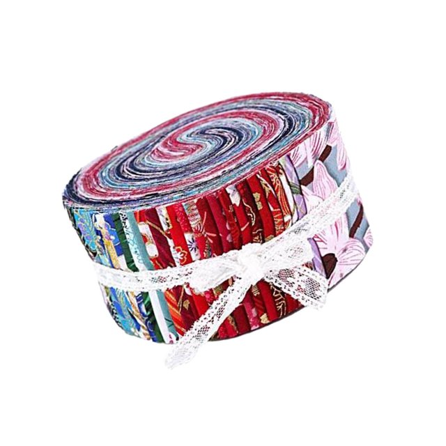 Bandes de Tissu en Coton Roulées Rouleaux Jelly Rouleau avec Assortiment Coloré de Tissus pour Courtepointe et Artisanat Option1 C 36 Pcs
