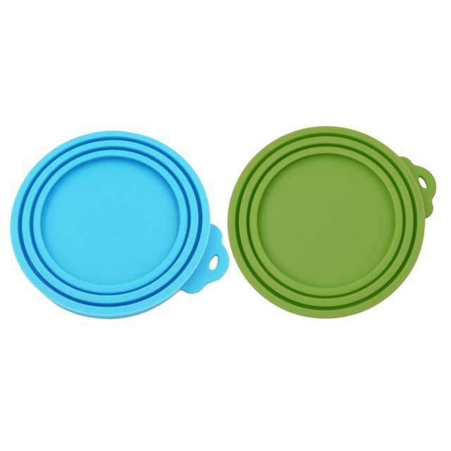 Shisuyan Silicone Can Cover Three Layer Pet Food Can Covers Light Blue 2Pcs 3.3 In