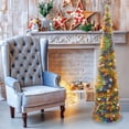 thumbnail image 4 of UsTZtai under $5! Foldable Christmas Tree with Lights, Festival Atmosphere Party Decoration, Pre-Lit Holiday Tree for Home, 4 of 6
