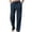 Navy, variant on Meichang Men Casual Pants Big and Tall Elastic Waist Drawstring Pants Loose Fit Wide Leg Straight Trouser with Pockets Black L