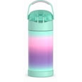 thumbnail image 4 of Thermos Kids Bouteille d'eau isolée sous vide avec paille rabattable, 355 ml, ombré, 4 of 5