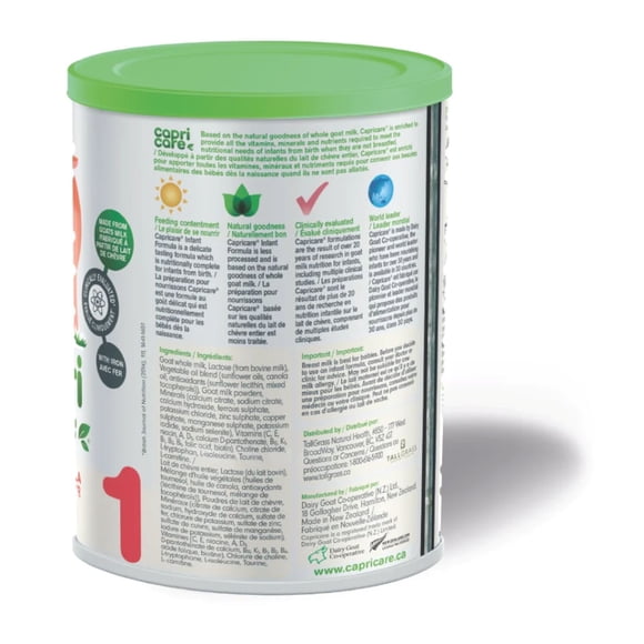 Capricare préparation au lait de chèvre entier pour bébés stade 1 (0–6 mois) – 800 g en poudre