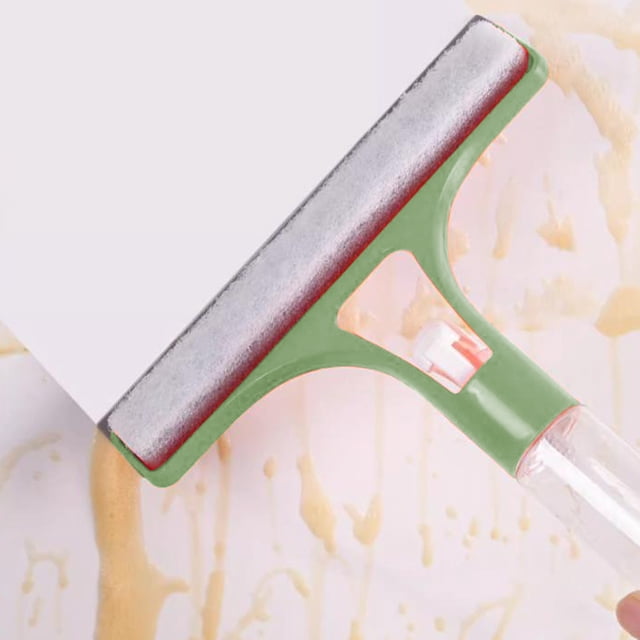 3 In 1 Water Spray Glass Scraper Household Cleaning Tools Bathroom Floor Scraper Mirror Water Scraper Water Spray Brush