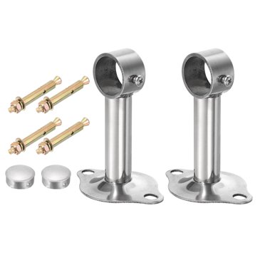 Uxcell 2 Supports de Tringle à Rideau pour Plafond, 25x100mm Supports de Tringle en Acier Inoxydable