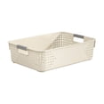 thumbnail image 2 of Kmonabie Upgraded Stackable Storage Bins with Handle, White Plastic Organizer Containers for Kitchen Pantry Bathroom Cabinet Drawer Wardrobe Organization, 2 of 6