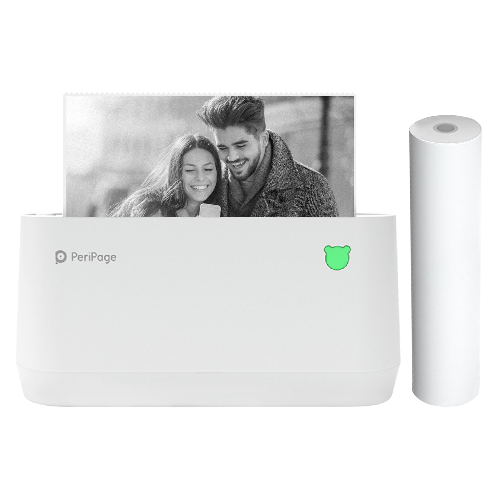 PeriPage A9s MAX Mini Portable Photo Mobile Printer 304dpi Wireless Thermal Printer, White, with Notes Paper Roll & USB Cable, 1 Count