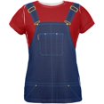thumbnail image 1 of Halloween Overalls Red T-Shirt Costume All Over Womens T Shirt, 1 of 2