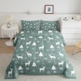 thumbnail image 2 of YST Merry Christmas Bedding Set Queen Size For Kids Snowflake Comforter Set For New Year With 2 Pillow Cases Xmas Tree Bedding Comforter Sets Deer Elk Cartoon Christmas Decor Animals Duvet Insert, 2 of 6