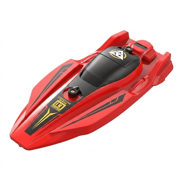 Funtogether Toys High-Speed RC Boat, 25km/h Dual Motor Racing Boat, 2.4GHz Waterproof Remote Control Racer for Pools and Lakes
