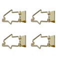 thumbnail image 4 of 15 Pcs Pinces pour Reliure Pinces en Papier Métal en Boîte Longue Queue Bureau Rangement de Dossiers Pince Queue d'Aronde Poignée en Forme de Maison Dorée, 4 of 8