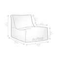 thumbnail image 5 of Gouchee Home Alpine Silver Bean Bag Lounger – Water-Repellent Indoor/Outdoor Chair with High-Density Polystyrene Bead Filling, Lightweight Modern Seating for Poolside or Living Room, 5 of 5