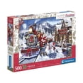 thumbnail image 1 of Clementoni - 500 piece puzzle - Train Station with Snowmen - Made in Italy, 1 of 1