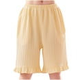 thumbnail image 1 of Timegard Baby Girl Clothes Cute Ruffle Loose Comfy Pjs Shorts Summer Casual Solid Color Cotton Shorts, 1 of 5
