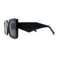 thumbnail image 4 of Lunettes de Soleil Mode pour Femmes, Design Carrées Rectangulaires, Tout Noir, 4 of 4