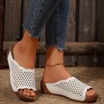 thumbnail image 4 of Womens Wedge Orthopedic Sandals 2025 Comfortable Leather Arch Support Orthotic Platform Walking Dress Slip on, 4 of 6
