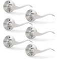 thumbnail image 1 of Satin Nickel Door Handle Interior Brushed Nickel Passage Door Lever for Hall and Closet Keyless Door Lock Set Reversible for Left Right Sided Doors Leverset Handleset, 1 of 6