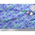 thumbnail image 2 of Soimoi Purple Velvet Fabric Flower Watercolor Decor Fabric Printed BTY 58 Inch Wide, 2 of 3