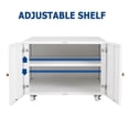 thumbnail image 3 of GloryStar Metal Printer Stand with Doors, Rolling Office Cabinet with File Storage and Adjustable Shelves, 3 of 8
