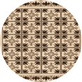thumbnail image 1 of Ahgly Company Tapis Rond Lavable en Machine Intérieur Transitionnel Blond Doré Or, 7 Pieds Rond, 1 of 7