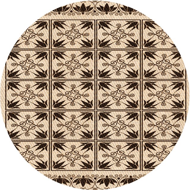 Ahgly Company Tapis Rond Lavable en Machine Intérieur Transitionnel Blond Doré Or, 7 Pieds Rond