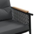 thumbnail image 5 of vidaXL Chaises de Jardin avec Coussins 2 Pcs Acier Noir, 5 of 5