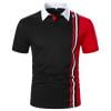 Ketyyh-chn99 Polos pour Hommes Chandail à Manches Courtes Chemise à Manches Courtes Boutonnée Hauts Rouge,2TG