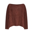 thumbnail image 4 of cfhntfmh Womens Oversized Sweater 2024 Fall Fashion Pullover Sweaters Cable Knit Thermal Solid Sweater Tops, 4 of 6