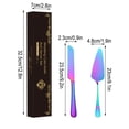 thumbnail image 3 of Sentmoon Flatware Forks and Spoons Silverware Set Spoons and Forks Set Stainless Steel Bread Knife Cake Knife Cake Cheese Pizza Spatula -Plated Long Thick Cutlery Gift Set, 3 of 3