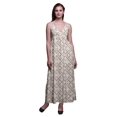 thumbnail image 1 of Bimba Robe Longue Chic Imprimée Teinture sur Nœuds pour Femme, Style Bohème, Maxi d'Été, Tenue de Plage - Très Petit, 1 of 6