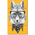 thumbnail image 2 of Funny Fox with Formal Glasses - Contemporary Animal Art Canvas, 2 of 3