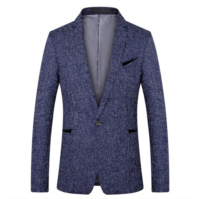 EGNMCR Jackets for Men Fine Check Woolen Men's Slim And Handsome Suit Top
