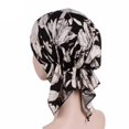 thumbnail image 3 of Chemo Chapeau Impression Foulard Femmes Coton Musulman Turban Stretch Perte de Cheveux Lié Baotou Couvre-Chefs, 3 of 8