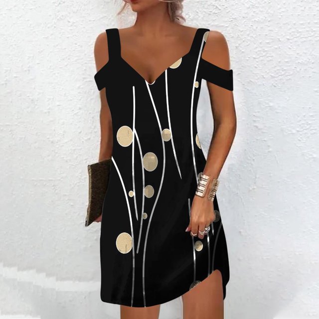 Robe d'Été pour Femmes 2024 Mode Grande Taille Aguichant Décontractée à Manches Courtes Imprimée Sans Bretelles Robe à Bretelles Rabais de 50 % Liquidation!