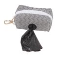 thumbnail image 4 of Zipper Poop Bag Holder, Matte PU Dog Garbage Bag Dispenser  For Outdoor Elegant Grey, 4 of 8