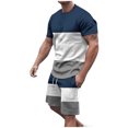 thumbnail image 2 of Weiqiqre Men's 2 Piece Outfits Short Sets Short Sleeve T Shirt and Track Shorts Set, 2 of 7