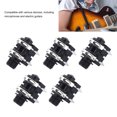 thumbnail image 4 of 5Pcs 6.35mm 4P Stereo Socket 6.5mm Input Plastic Electric Guitars Jack Socket Replacement For Microphone, 4 of 8