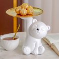 thumbnail image 4 of GROWTH TANK Creative Bear Statue Storage Tray Resin Figurine Sculpture Desktop Jewelry, 4 of 8