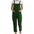 thumbnail image 2 of Liquidation et Promo, Combishort d'Été Décontractée Unie pour Femme avec Poches, Combinaison Longue à Bretelles et Boutons, Matière Confortable et Extensible, Tenue Décontractée Polyvalente, Robe Facile, Tenue de Tous les Jours Classique et Douillette, 2 of 8