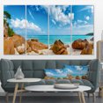 thumbnail image 1 of Rocky Seychelles Island Panorama - Oversized Beach Canvas Artwork, 1 of 3