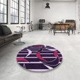 thumbnail image 4 of Ahgly Company Tapis d'Intérieur Lavable à la Machine, Carré, Transitionnel, Lavande Violet, Tapis de Zone, 8 Pieds Carré, 4 of 7