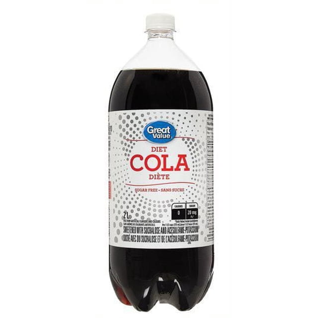 Great Value Bouteille de Cola Diète, 2L