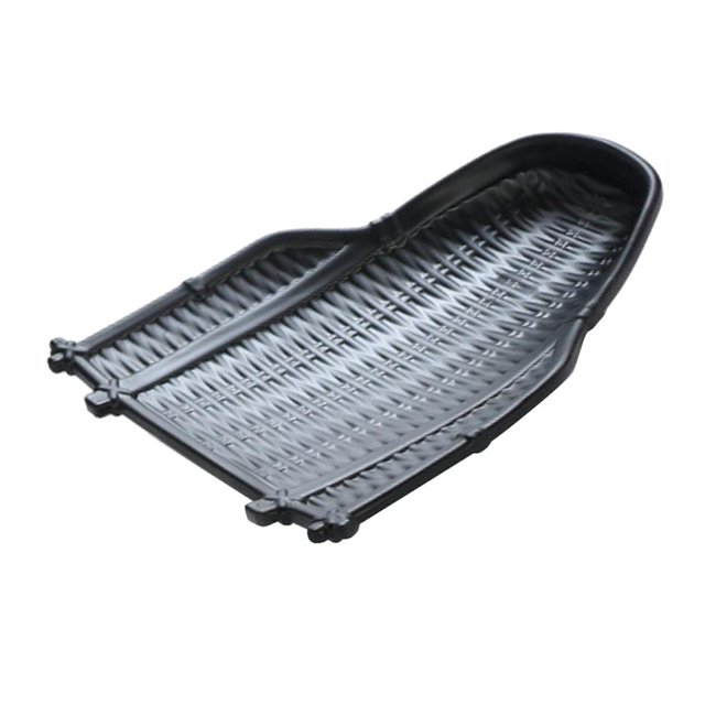 GUOOL Rattan Wicker Basket Hand Knitting Box Woven Container Vintage Black 20cm