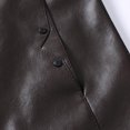thumbnail image 3 of Qertyioot Manteau en Cuir d'Hiver pour Homme à Fermeture Éclair, Manches Longues, Décontracté, 3 of 5