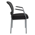 thumbnail image 2 of Pemberly Row Black Mesh Back with Padded Fabric Seat Visitor's Chair with Arms, 2 of 5