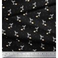 thumbnail image 3 of Soimoi Polyester Crepe Fabric Footprint,Cheese & Rat Kids Decor Fabric Printed Yard 42 Inch Wide, 3 of 3
