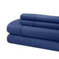 thumbnail image 1 of Bassano 1800 Series Embossed Deep Pocket Sheet Set - Super Soft & Wrinkle Free - Luxurious Bed Sheets Set (California King, Navy), 1 of 3