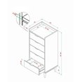 thumbnail image 3 of 5-Drawer Solid Wood Tall Bedroom Chest Dresser - Caramel, 3 of 6