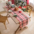 thumbnail image 3 of Plaid Christmas Table Runner, Winter Holiday Snowflake Table Runners, Xmas Decorations Indoor Outdoor Farmhouse Home Kitchen Dining Party Decor, 3 of 6