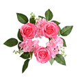 thumbnail image 1 of European Artificial Rose Candlestick Wreath For Table Wedding Decoration 20cm Artificial Rose Wreath Christmas Decor Window Prop, 1 of 10